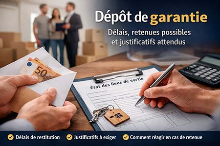 Dépôt de garantie : délais de restitution, retenues possibles et justificatifs attendus